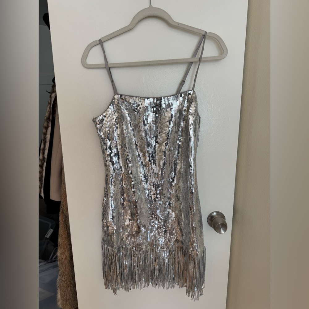 Likely Winslet Silver Sequin Dress